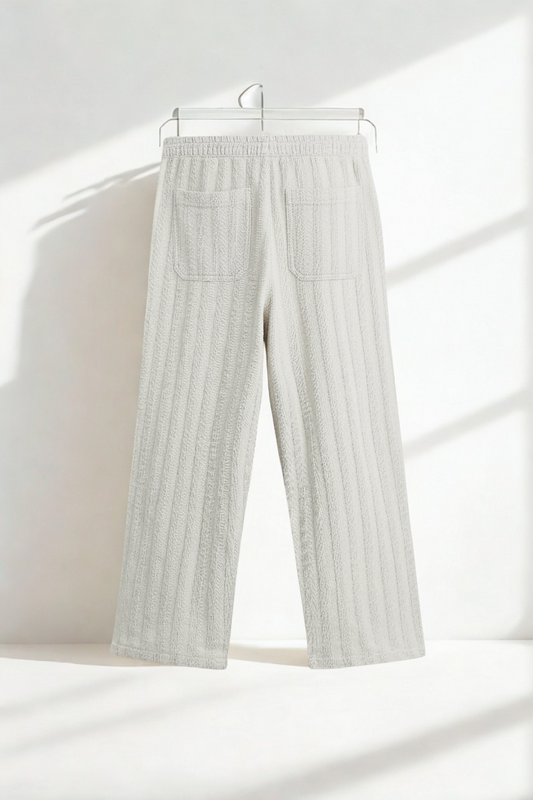 RELAXED FIT JACQUARD TROUSERS