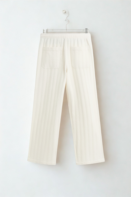 RELAXED FIT JACQUARD TROUSERS