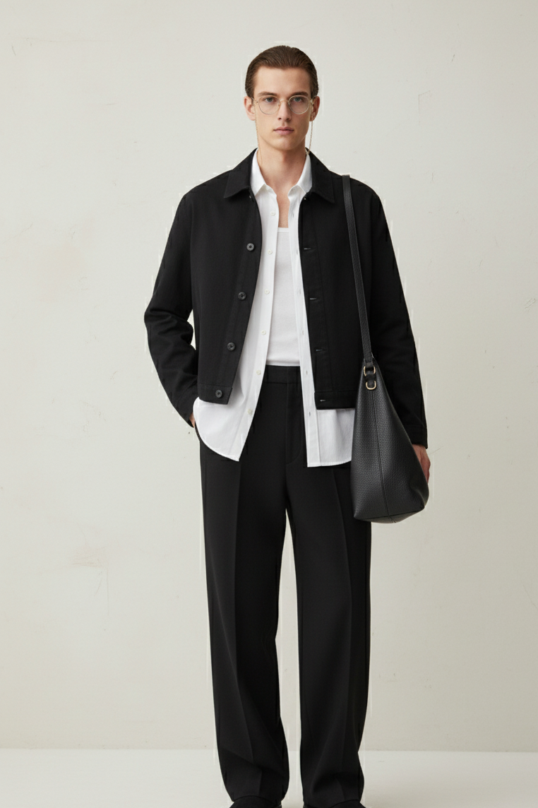 WASHED COTTON/LINEN OVERSHIRT