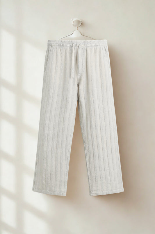 RELAXED FIT JACQUARD TROUSERS