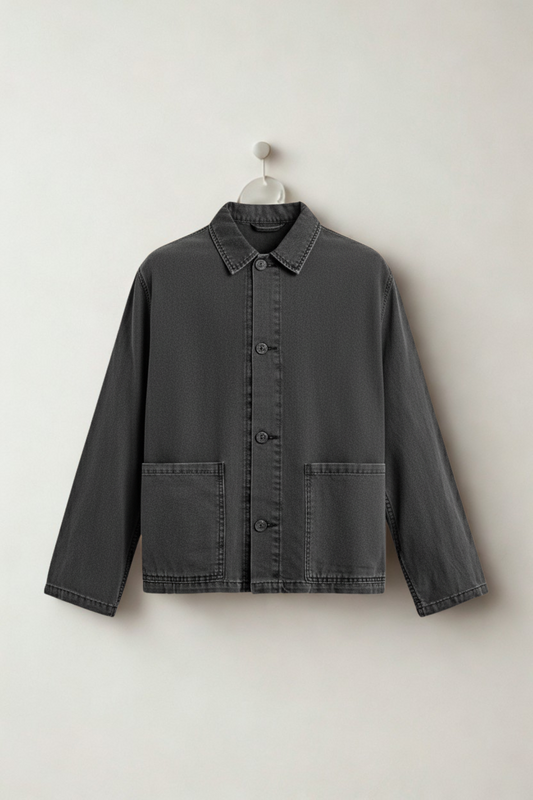 WASHED COTTON/LINEN OVERSHIRT