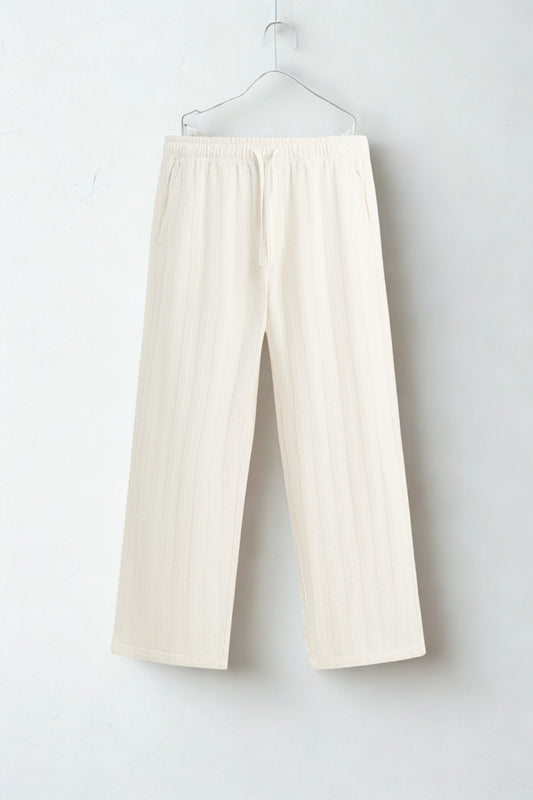 RELAXED FIT JACQUARD TROUSERS
